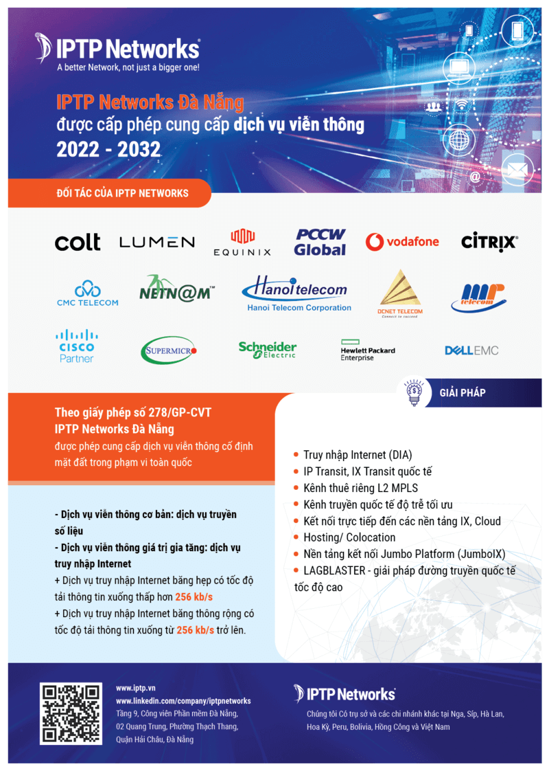 IPTP Networks được cấp giấy phép cung cấp dịch vụ viễn thông